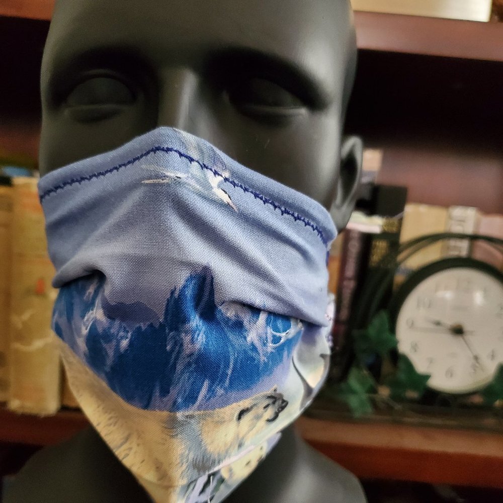 Adult Face Masks - Arctic / Polar Animals - Filter Pocket - Roomy - Breathable